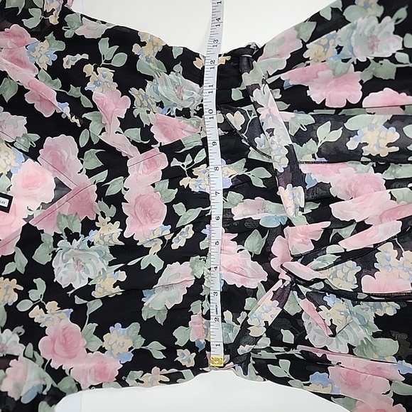 MISS AVENUE Floral High Low Dress / Size M - Picture 9 of 14